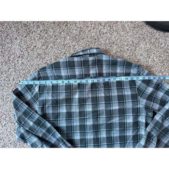 RVCA Button Down short sleeve Shirt, Blue, size, Medium, Slim Fit, Cotton Blend - Picture 5 of 12